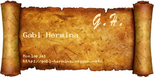Gabl Hermina névjegykártya